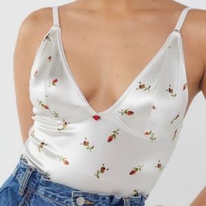 NWT OUT FROM UNDER SATIN BODYSUIT